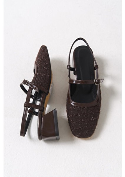 Aanlarel Kadın Topuklu Ayakkabı 0012035 Kahverengi