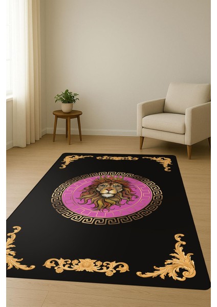 Modern Aslan Desenli Dijital Baskı Kaymaz Taban Halı H0259 fiyatları