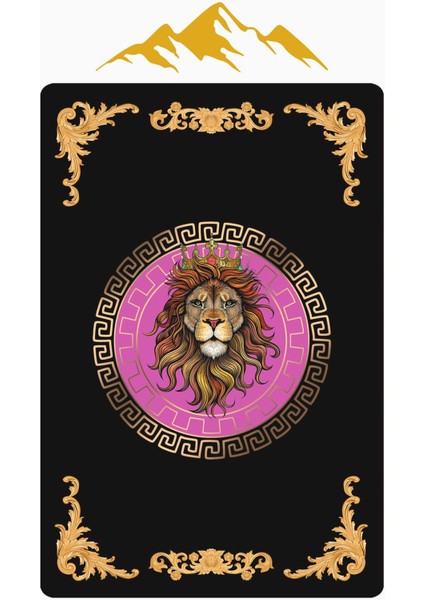 Modern Aslan Desenli Dijital Baskı Kaymaz Taban Halı H0259 modelleri