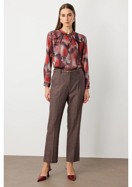 Ekoseli Boru Paça Pantolon fiyatları