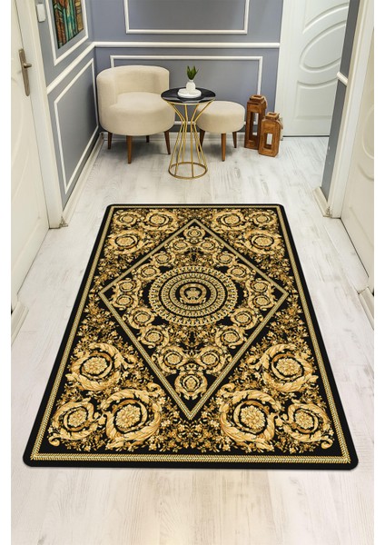 Modern Desenli Dijital Baskı Kaymaz Taban Halı H1098