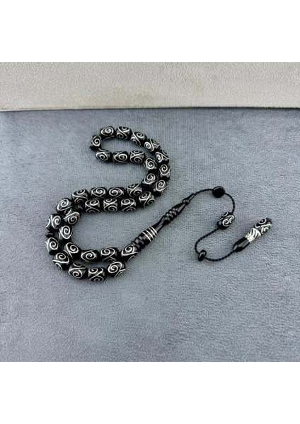 Usta Işçilikli Özel Telkari Işlemeli Has Oltu Taşı Tespih fiyatları