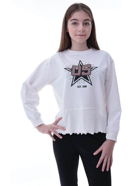 Yıldız Baskılı Kız Çocuk Sweat 2010 modelleri