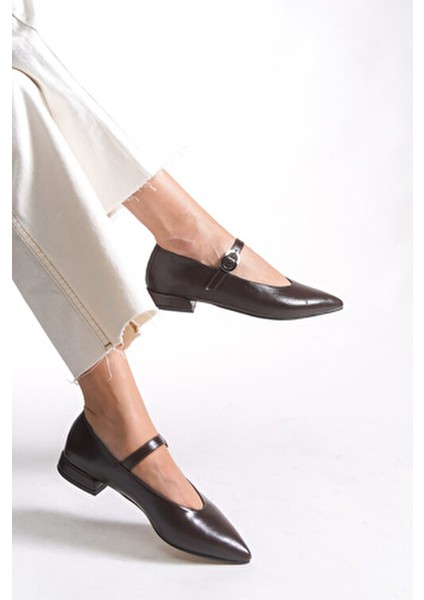 Kadın Sivri Burun Babet 0012501 Kahverengi Cilt fırsatları