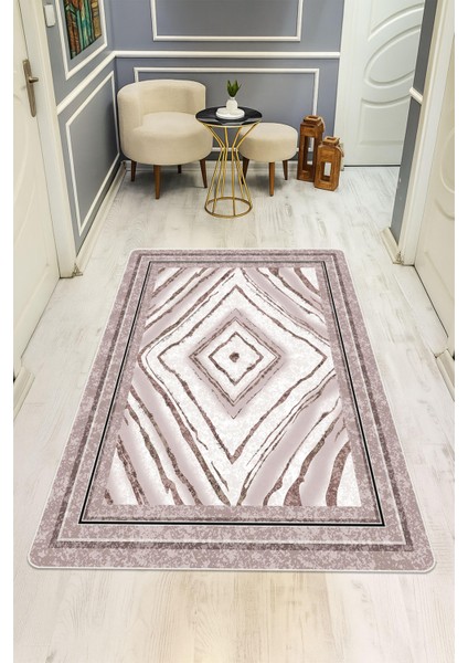 Modern Desenli Dijital Baskı Kaymaz Taban Halı H1059