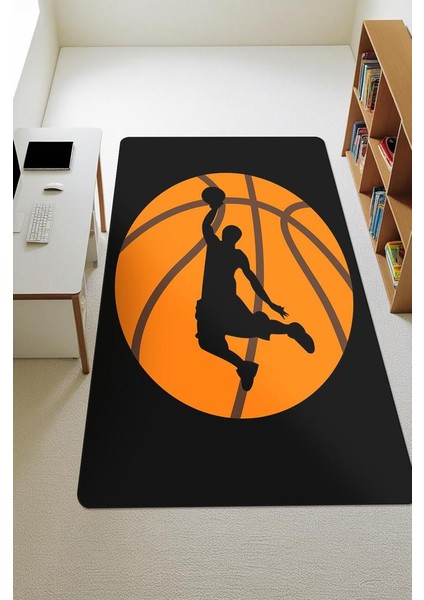 Parlak Kadife Kumaş Dijital Baskı Dot Kaymaz Tabanlı Çocuk ve Genç Odası Halısı H0654