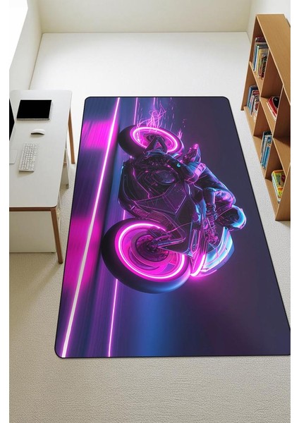 Parlak Kadife Kumaş Dijital Baskı Dot Kaymaz Tabanlı Çocuk ve Genç Odası Halısı H0666