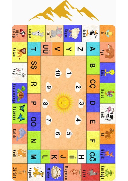 Parlak Kadife Kumaş Dijital Baskı Dot Kaymaz Tabanlı Çocuk ve Genç Odası Halısı H0841 modelleri