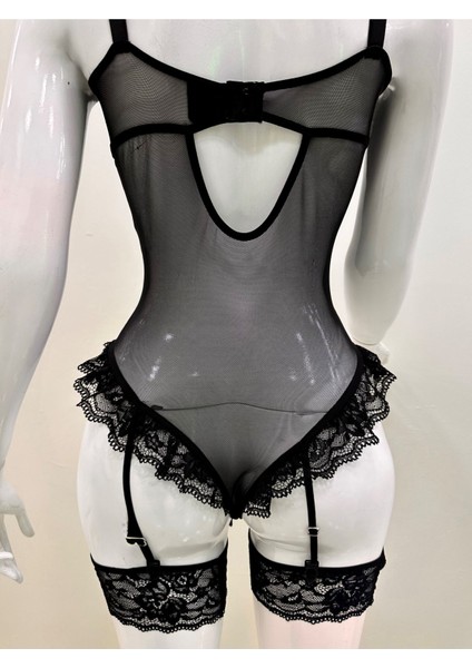 Afrodit Siyah Sexy Jartiyer Takım -1050 fırsatları