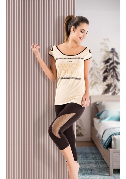 Geniş Yaka Kadın Kapri Takım 1502