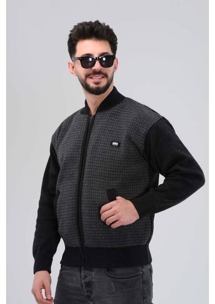 Erkek Baba ve Orta Yaş Triko Örgü Içi Astarlı Akrilik Fermuarlı Kışlık Baba Hırka fiyatları