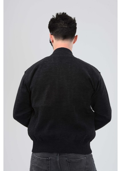 Erkek Baba ve Orta Yaş Triko Örgü Içi Astarlı Akrilik Fermuarlı Kışlık Baba Hırka modelleri