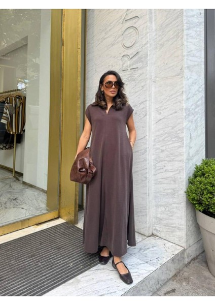 Polo Yaka Pamuklu Salaş Elbise fırsatları