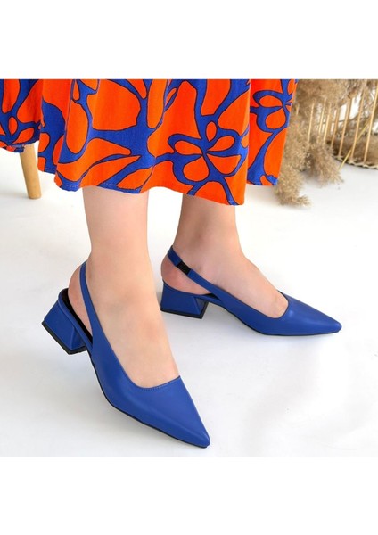 Morji Mavi Cilt Topuklu Ayakkabı fırsatları
