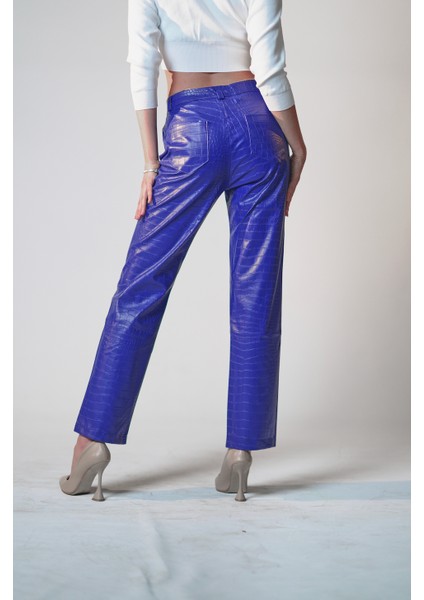 Piton Desenli Yüksek Bel Pantolon fırsatları