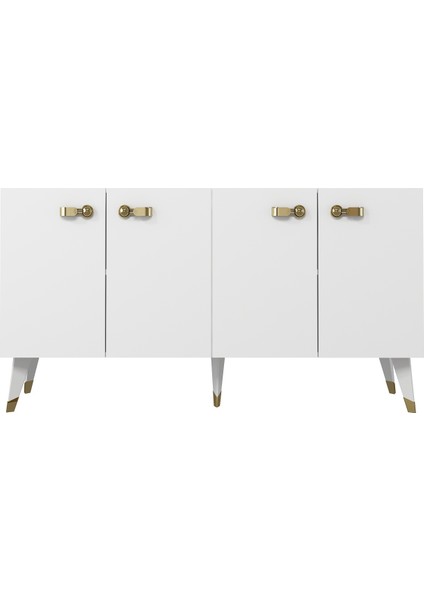 8222-64DD KB150 Konsol,tv Ünitesi Beyaz-Altın fiyatları