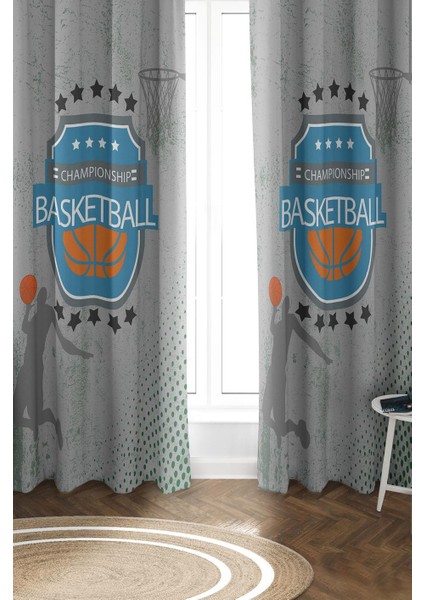 Parlak Saten Mikro Kumaş Çift Kanat Çocuk Odası Fon Perde Takımı PRD0045