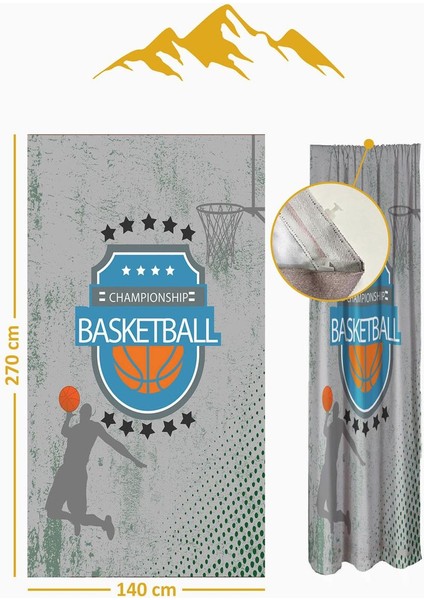 Parlak Saten Mikro Kumaş Çift Kanat Çocuk Odası Fon Perde Takımı PRD0045 fiyatları