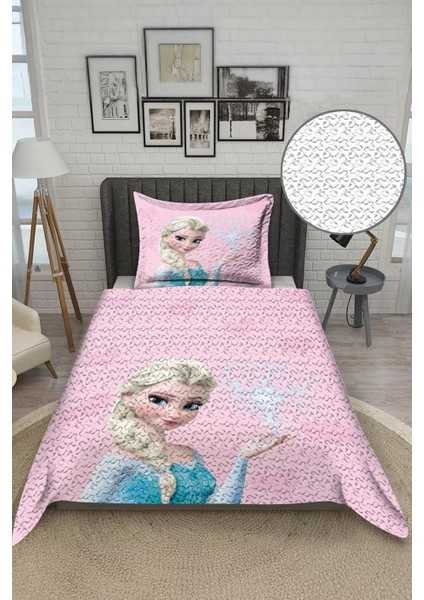 Parlak Kadife Kumaş Tek Kişilik Çocuk Yatak Örtüsü Seti (2 Parça) TKY0017 fiyatları