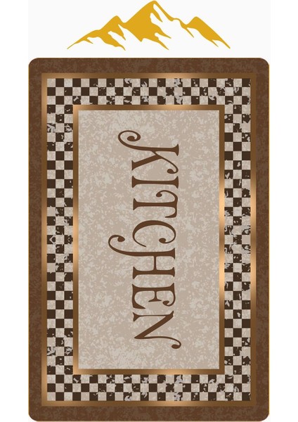 Parlak Kadife Kumaş Dijital Baskı Dot Kaymaz Tabanlı Mutfak Halısı H0034 modelleri