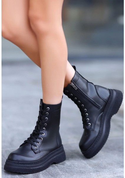 Roxan Siyah Cilt Bağcıklı Bot fiyatları