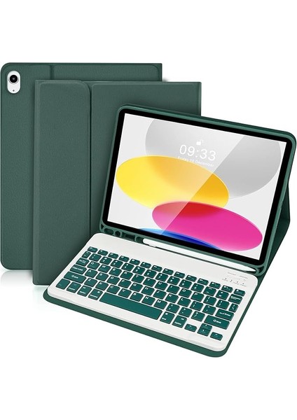 Ipad (A16) 11INÇ 10. Nesil 2022/2025 Uyumlu Bluetooth Türkçe Q Klavyeli Kılıfı (Tablet Değildir)