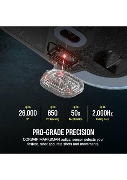 M75 Kablosuz Rgb Hafif Fps Oyun Faresi – 26.000 Dpı – Değiştirilebilir Yan Tuşlar – Icue Uyumlu – Pc – Siyah indirimleri