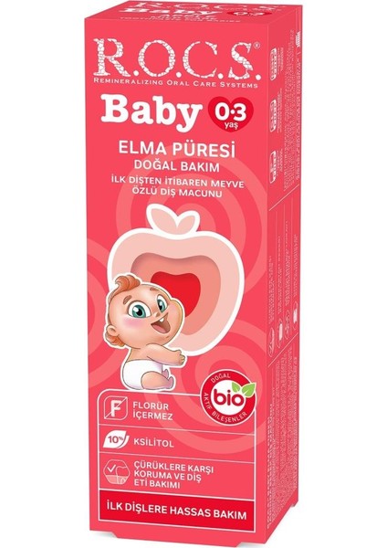 Baby Diş Macunu 35ML 0-3 Yaş Elma