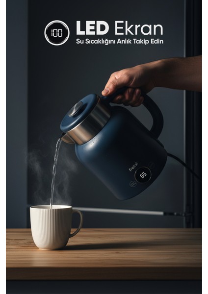 Elektrikli Su Isıtıcı Kettle 1.5 L Çelik Hazne Kt-01 Urban modelleri