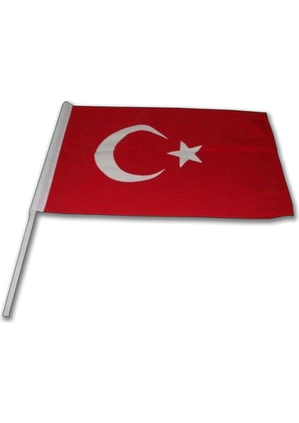 Adet - 20 x 30 Raşel Sopalı Bayrak - Ayyıldız Bayrak - Türk Bayrağı - Sopalı Ayyıldız Bayrak fiyatları