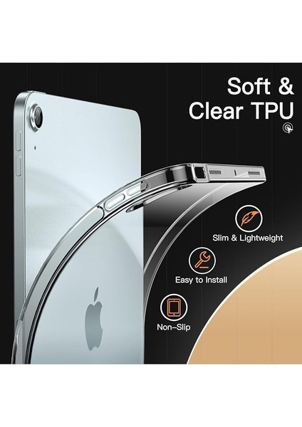 Ipad Air 11 M3 Çipli 2025 ile Uyumlu Köşe Korumalı Airbagli Silikon Kılıf A3267 modelleri