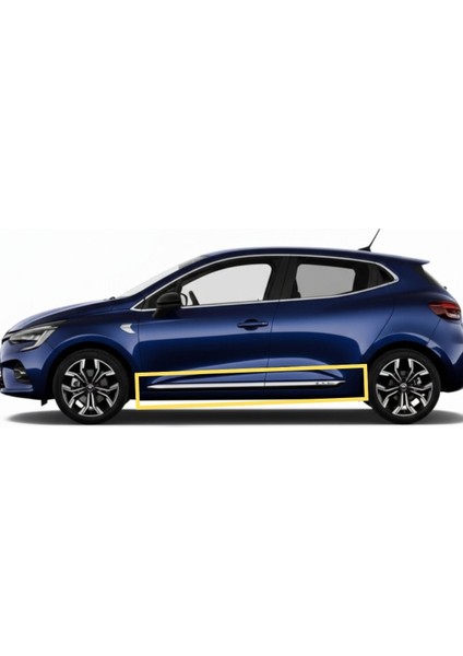 Clio 5 Yan Kapı Çıtası Krom Nikelaj - Yazılı (2020-2025) Için Özel Ürün (4 Parça Paslanmaz Çelik) modelleri
