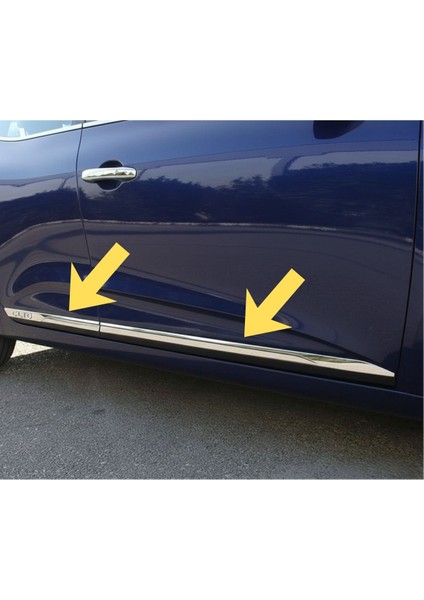 Clio 5 Yan Kapı Çıtası Krom Nikelaj - Yazılı (2020-2025) Için Özel Ürün (4 Parça Paslanmaz Çelik) fırsatları