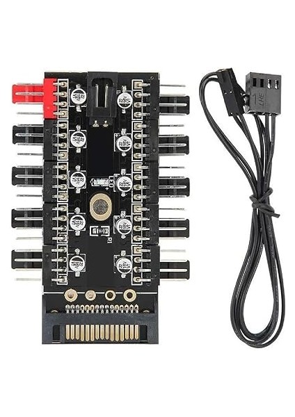 8849 10 Port Fan Power Sata Güç Switch Pwm Çoklayıcı, Sata Power 10 Port Soğutma Fan Splitter Hub, Pc Bilgisayar Soğutma Sistemi Için Kullanılır. indirimleri