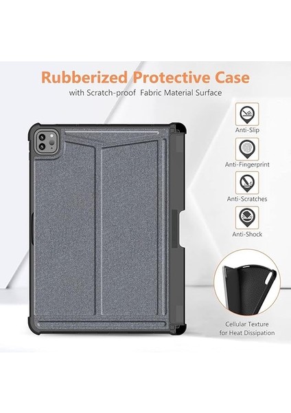 Ipad Air 11 M3 Çipli 2025 ile Uyumlu Mag Touchpad Blutooth Işıklı Standlı Klavyeli Kılıf indirimleri