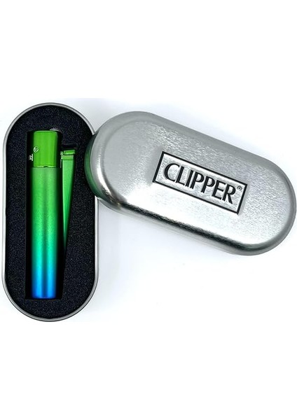 Özel Kutusunda Metal Çakmak - Yeşil/mavi Spektrum Mat fırsatları