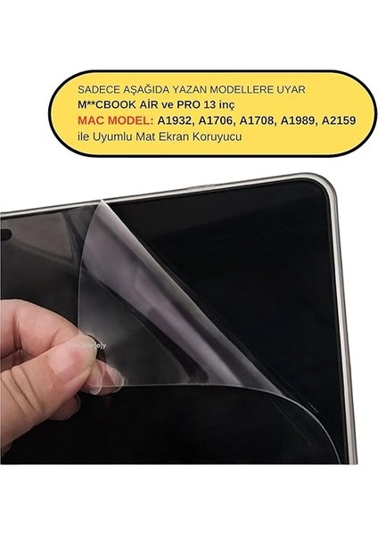 Mat Ekran Koruyucu Macbook Air Pro 13 Inç Parlamaz A1708 A1706 A1989 A2159 A1932 ile Uyumlu Şeffaf fiyatları