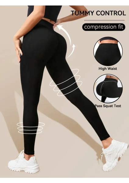 Adınlar Için Yüksek Bel Yoga Pantolonları - Karın Kontrolü, Kalça Kaldırma