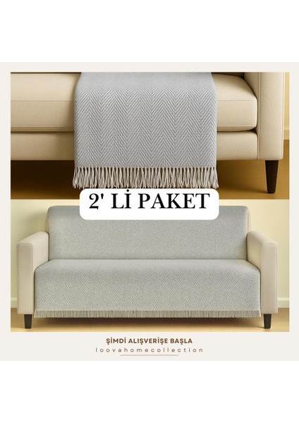Koltuk Örtüsü 2'li Set % 100 Pamuklu Geleneksel Dokuma
