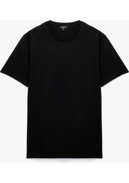 Regular Fit Kısa Kollu Bisiklet Yaka Basic Pamuklu Tişört