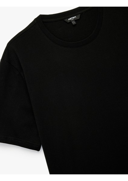 Regular Fit Kısa Kollu Bisiklet Yaka Basic Pamuklu Tişört modelleri