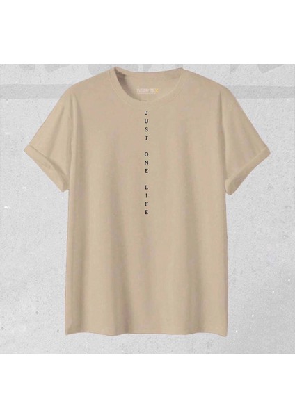 Yeni Sezon Oversize “ Just One Life “ Desenli T-Shirt