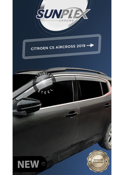 Citroen C5 Aircross Kromlu Cam Rüzgarlığı 4lü Set 2017 ve Üstü