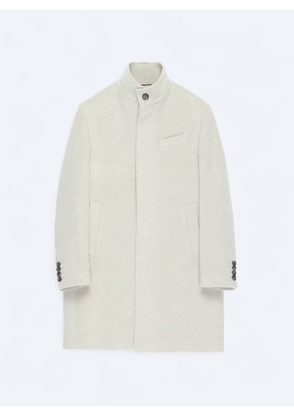 Vizon Regular Fit Klasik Dokuma Palto