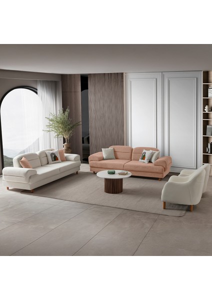 Lizbon Yataklı Sandıklı Koltuk Takımı 3+3+1+1 Pembe