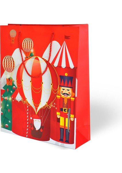 Yılbaşı Temalı Varak Baskılı Karton Çanta 26X32 cm fırsatları