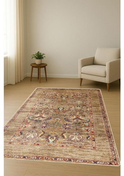 Parlak Kadife Kumaş Dijital Baskı Vintage Desenli Dot Kaymaz Tabanlı Halı H0101 fiyatları