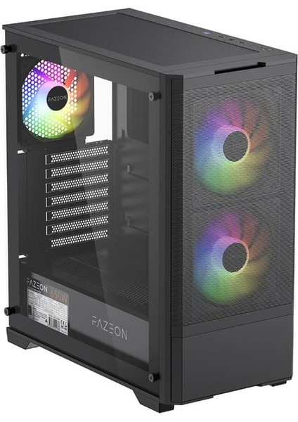 F16 2X140MM&1X120MM Argb Fanlı Atx Siyah Bilgisayar Kasası Psu Yok