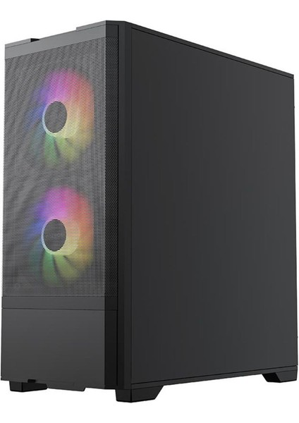 F16 2X140MM&1X120MM Argb Fanlı Atx Siyah Bilgisayar Kasası Psu Yok fırsatları