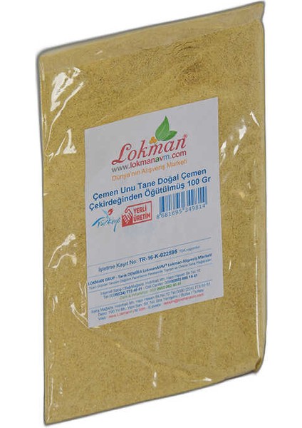 Çemen Unu Tane Doğal Çemen Çekirdeğinden Öğütülmüş 100 gr Paket modelleri
